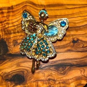 Gold Fairy Brooch